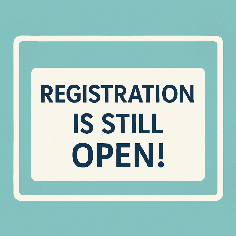 Registration is still open until 29 Sept!