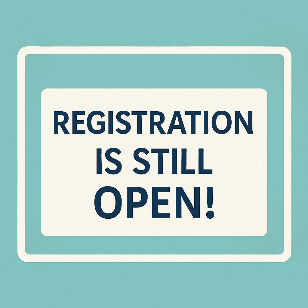 Registration is still open until 29 Sept!