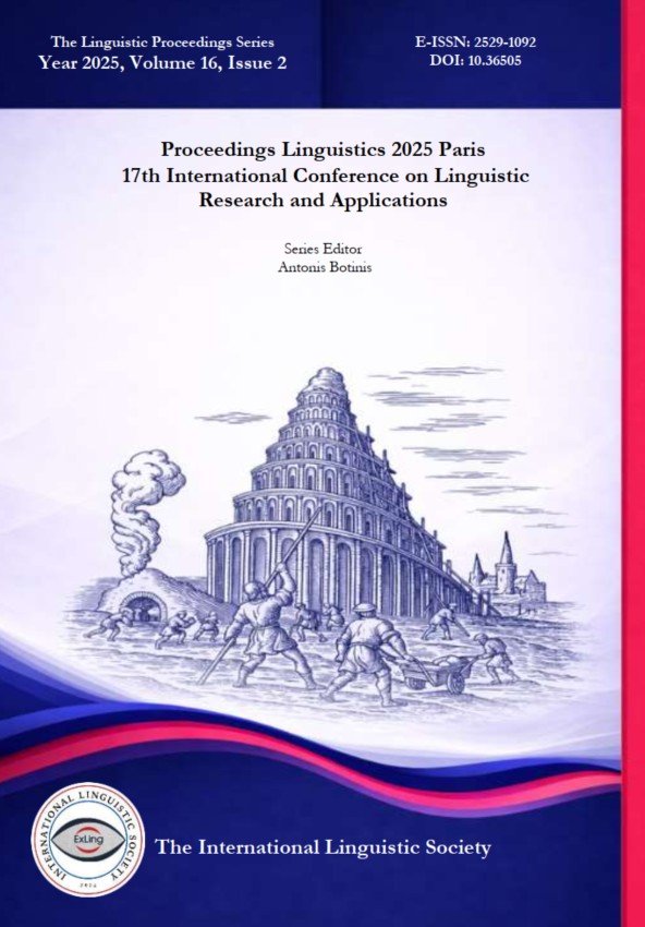 Linguistics 2025 Paris Proceedings