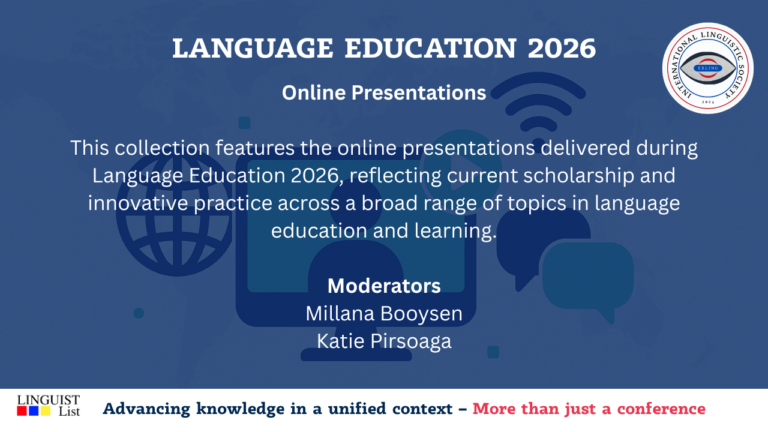 Language Education Online 2026 Conference Recordings Now Available