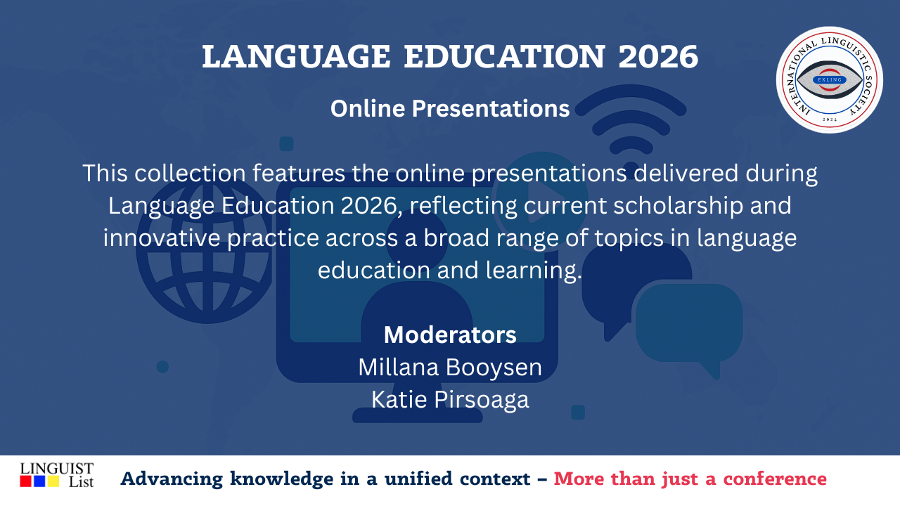 Language Education Online 2026 Conference Recordings Now Available